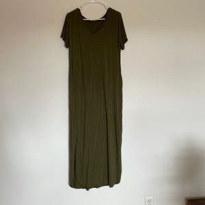 HUSKARY olive green maxi dress